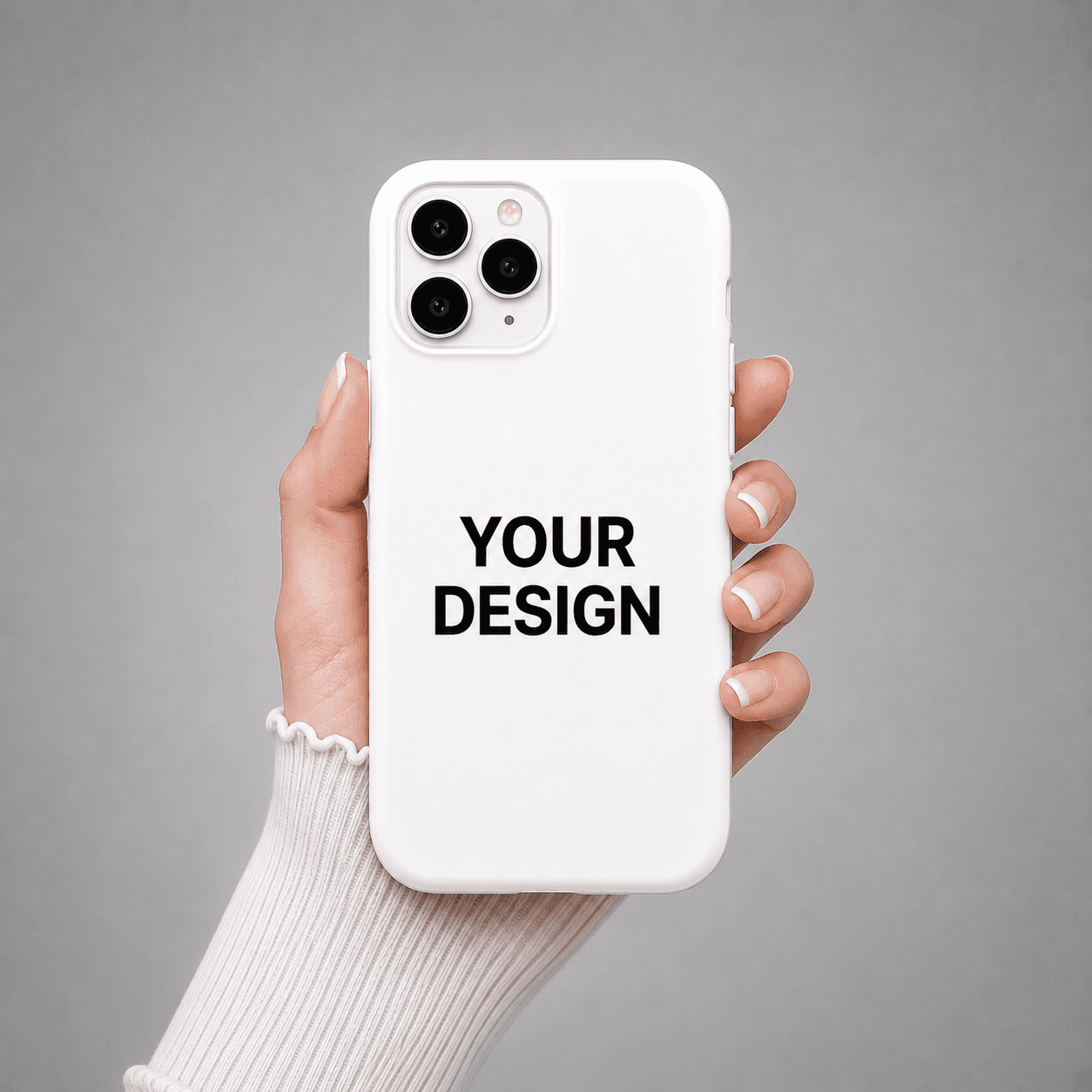 iPhone 11 Pro Max custom case white with uploaded photo design
