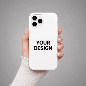 iPhone 11 Pro custom case white with uploaded photo design
