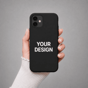 iPhone 12 custom case black personalized with photo