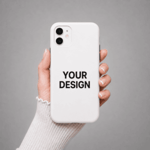 iPhone 12 custom case white with uploaded photo design
