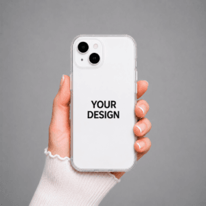 iPhone 15 custom case transparent personalised with photo