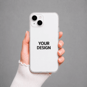 iPhone 15 Plus custom case transparent personalised with photo
