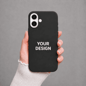 iPhone 16 custom case black personalized with photo
