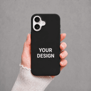 iPhone 17 custom case black personalized with photo