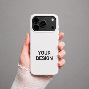 iPhone 17 Pro custom case white with uploaded photo design