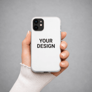 iPhone 12 Mini custom case white with uploaded photo design